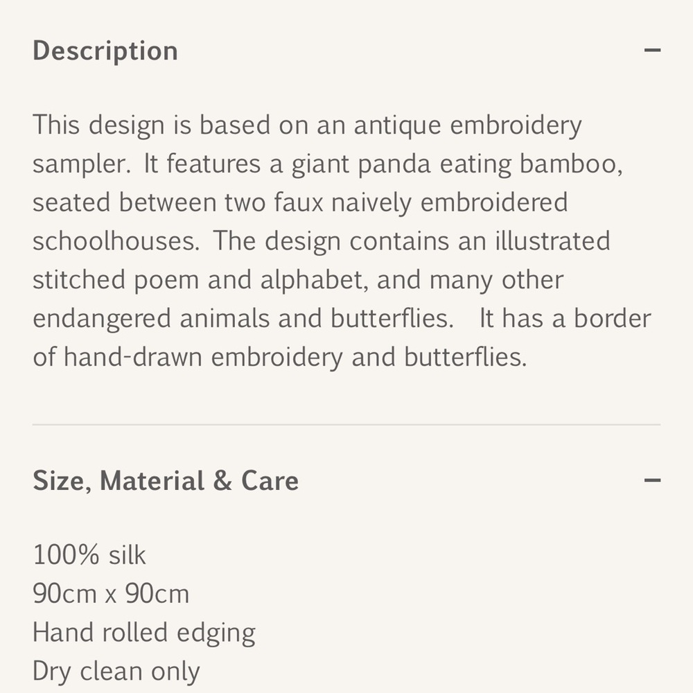 Sabina Savage Butterfly Panda silk scarf - Picture 6 of 7